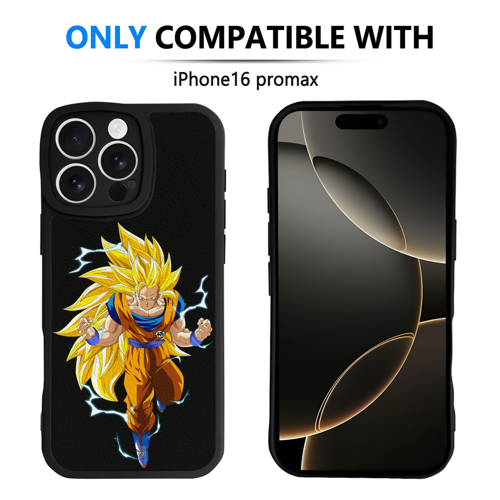 （画像用） ドラゴンボール 孫悟空（そん ごくう）Son Goku カカロット DRAGON BALL Kakarotto 【iPhone 16シリーズ対応】シリコンスマホケース（レザー調） 材質：シリコン